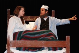 Charis as Golde and Christian as Tevye in The Fiddler on the Roof