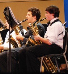 Chris Carchedi and Michael Bailey played the Baritone Saxophone