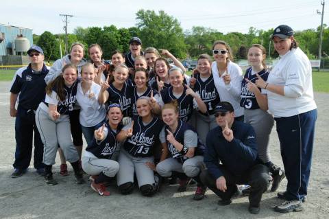 The girls' softball team advanced in tournament play with an 11-1 win over Randolph.