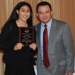 Junior Iman Bendarkawi was presented an award for Foreign Language by Mr. Moscoso.
