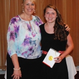 Junior Kara Penney was presented the St. Michael's College Book Award by Assistant Principal Susan Patton.