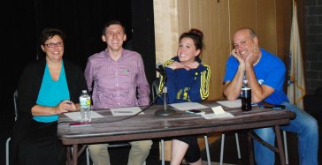 Mrs. Hoffman, Mr. Finn, Mrs. Shaughnessy and Mr. Casagrande are ready to judge the Mr. Rockland pageant. photo by Sophie McLellan