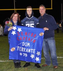Captain Dominic Ferrante with his parents Susan and Mike