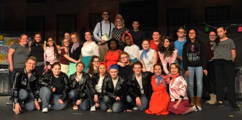The cast and crew of Grease!