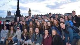 Posing in London with Big Ben in the background. photo courtesy of Ms. Walsh.