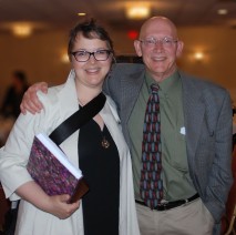 Denise Wallace-Spriggs and Bob Kniffen, her chorus and drama instructor at Rockland High School.