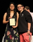 Ms Hoyo and sophomore, Lorena Soldevila who received