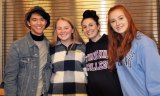 Justin Sherlock, Caitlin Cameron, Sarah Pollard and Jasmin Morse were four of several alumni who visited RHS to share their first semester college experiences with students.